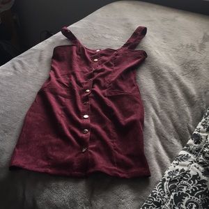 Burgundy overall dress never worn